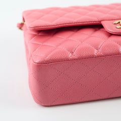 Chanel Caviar Medium Medium/Large Classic Flap Iridescent Pink