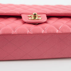 Chanel Caviar Medium Medium/Large Classic Flap Iridescent Pink