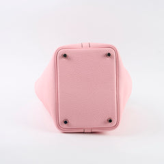 Hermes Rose Sakura Picotin 18 Clemence Leather U Stamp