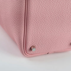 Hermes Rose Sakura Picotin 18 Clemence Leather U Stamp