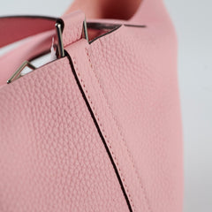 Hermes Rose Sakura Picotin 18 Clemence Leather U Stamp