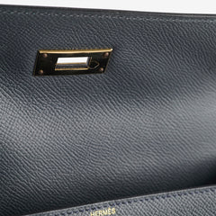 Hermes Kelly 28 Gris Misty Epsom Permabrass HW W Stamp