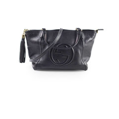 Gucci Soho Leather Tote Black