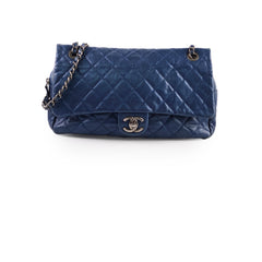 Chanel Caviar Easy Flap Blue Series 16