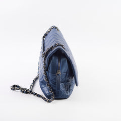 Chanel Caviar Easy Flap Blue Series 16