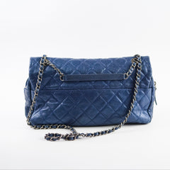Chanel Caviar Easy Flap Blue Series 16