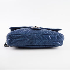 Chanel Caviar Easy Flap Blue Series 16