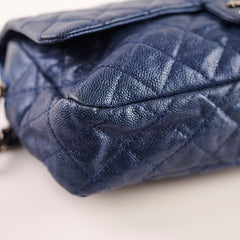 Chanel Caviar Easy Flap Blue Series 16