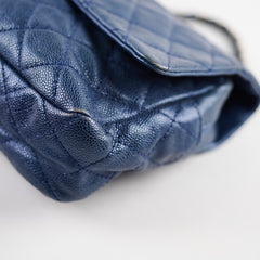 Chanel Caviar Easy Flap Blue Series 16