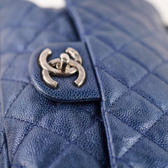 Chanel Caviar Easy Flap Blue Series 16