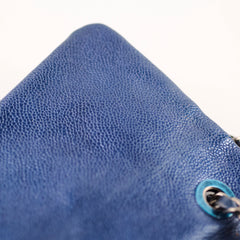 Chanel Caviar Easy Flap Blue Series 16