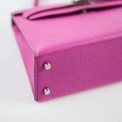 Hermes Mini Kelly Epsom Magnolia PHW 2018