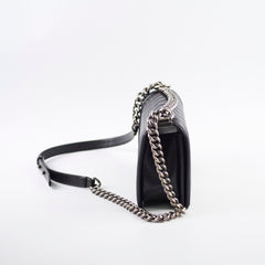 Chanel Caviar Old Medium Boy Black Series 28