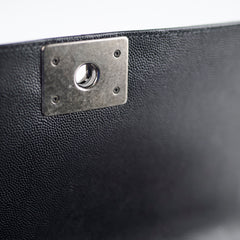 Chanel Caviar Old Medium Boy Black Series 28