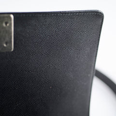 Chanel Caviar Old Medium Boy Black Series 28