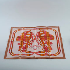Hermes Scarf 42 x 42 Orange/Red
