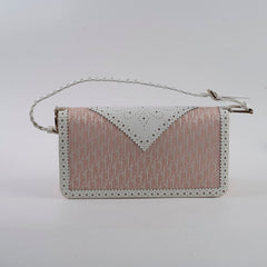 Christian Dior Vintage D'Trick Shoulder Bag Light Pink/White