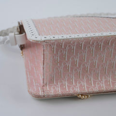 Christian Dior Vintage D'Trick Shoulder Bag Light Pink/White