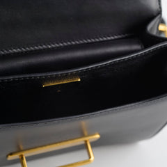 Prada Cahier Ostrich Crossbody Bag Teal/Black