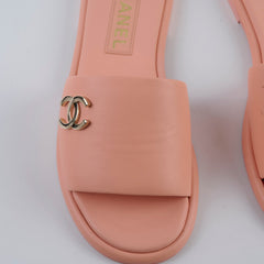 Chanel Sandals Peach Size 38.5