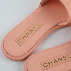 Chanel Sandals Peach Size 38.5