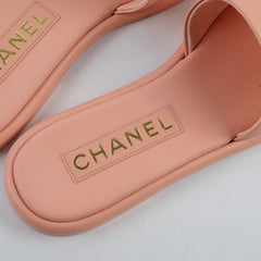 Chanel Sandals Peach Size 38.5