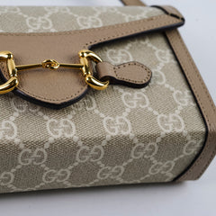Gucci Horsebit 1955 Crossbody Bag Beige