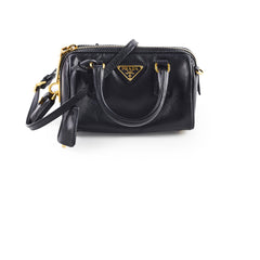 Prada Mini Saffiano Crossbody Bag Black