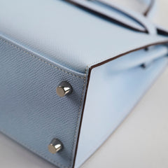 Hermes Kelly 25 Epsom Sellier Blue Brume Y Stamp