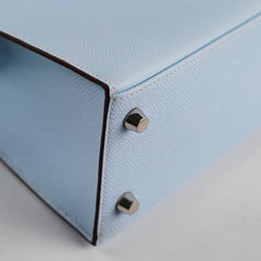 Hermes Kelly 25 Epsom Sellier Blue Brume Y Stamp