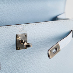 Hermes Kelly 25 Epsom Sellier Blue Brume Y Stamp