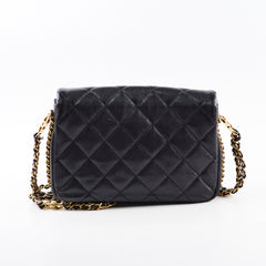 Chanel Seasonal Caviar Mini Flap Black Microchip