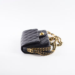 Chanel Seasonal Caviar Mini Flap Black Microchip