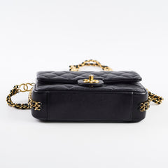 Chanel Seasonal Caviar Mini Flap Black Microchip