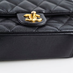Chanel Seasonal Caviar Mini Flap Black Microchip