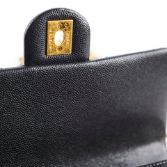 Chanel Seasonal Caviar Mini Flap Black Microchip