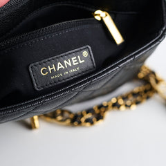 Chanel Seasonal Caviar Mini Flap Black Microchip