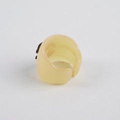 Chanel Vintage Open Rings- Coco Beige and Pearlescent CC (2001)