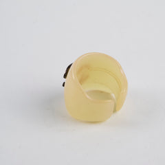 Chanel Vintage Open Rings- Coco Beige and Pearlescent CC (2001)