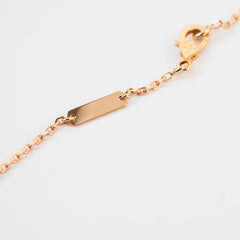 Van Cleef & Arpels Alhambra Pink Rhodonite Diamond Necklace Holiday Pendant 2021