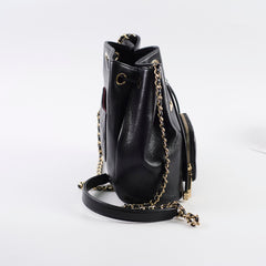 Chanel 25B Business Affinity Bucket Bag Black GHW