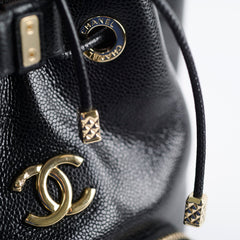 Chanel 25B Business Affinity Bucket Bag Black GHW