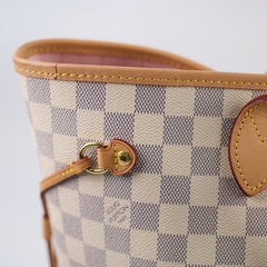 Louis Vuitton Neverfull MM Damier Azur (with Pouch)