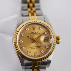 Rolex Vintage Datejust 26mm Two Toned with Diamond Dial Watch