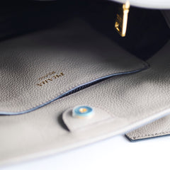 Prada Vitello Daino Shopping Tote Grey