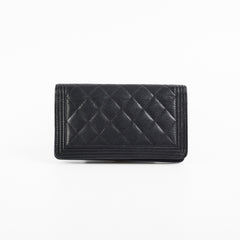 Chanel Boy Black Caviar Wallet