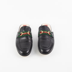 Gucci Princetown Leather Slipper Black Size 37.5