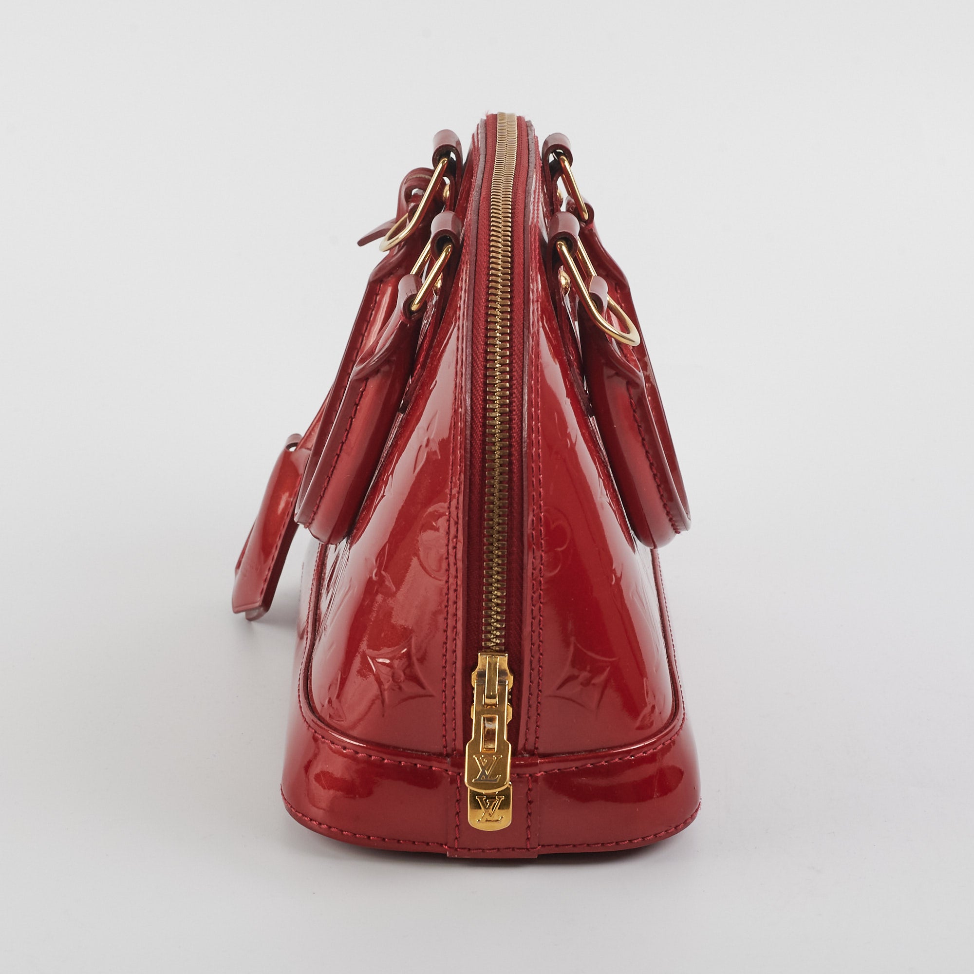 Louis Vuitton Alma Handbag Monogram Vernis BB Red 2350851