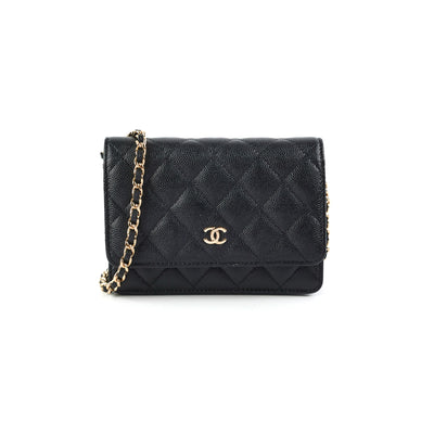 chanel wallet on a chain gold