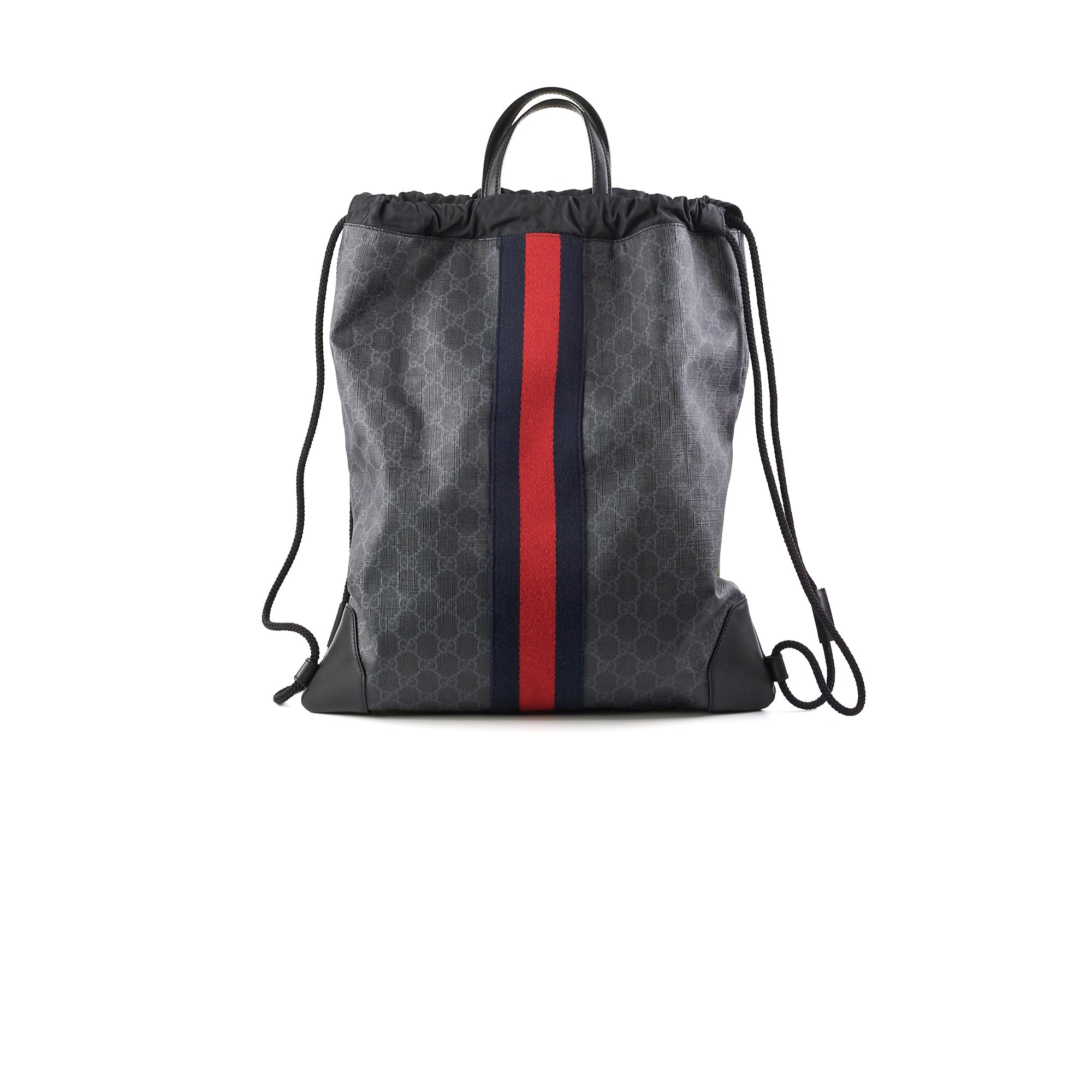 Gucci Black Monogram Ophidia Backpack